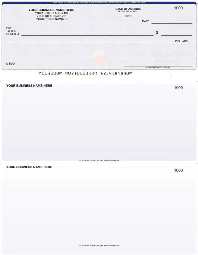 Main image of ABC Computer Checks Compatible w/Quick Books, Checks on Top, Linen Blue (500 Sheets)