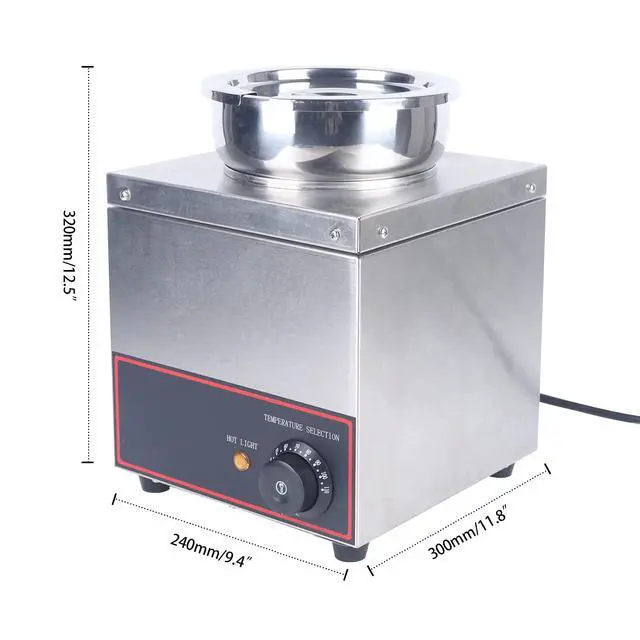 Alt view image 4 of 6 - Commercial Grade Bain Marie Buffet Food Warmer 1 Round Pot Stainless Steel Food Warmer Steam Table for Catering and Restaurants 150W 110V (1 Round Pot)