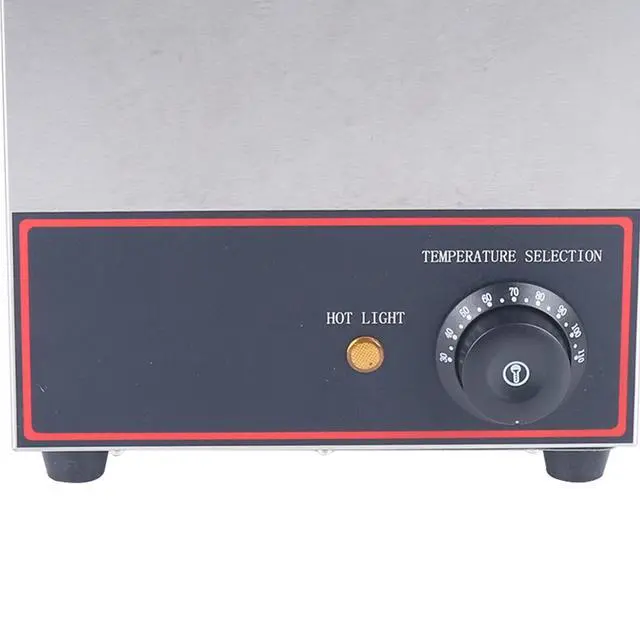 Alt view image 5 of 6 - Commercial Grade Bain Marie Buffet Food Warmer 1 Round Pot Stainless Steel Food Warmer Steam Table for Catering and Restaurants 150W 110V (1 Round Pot)