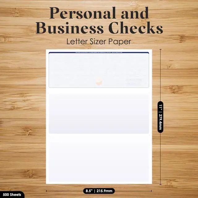 Alt view image 3 of 6 - ABC Computer Voucher Checks Compatible w/Quick Books Check on Top, Gold Linen (500 Sheets)