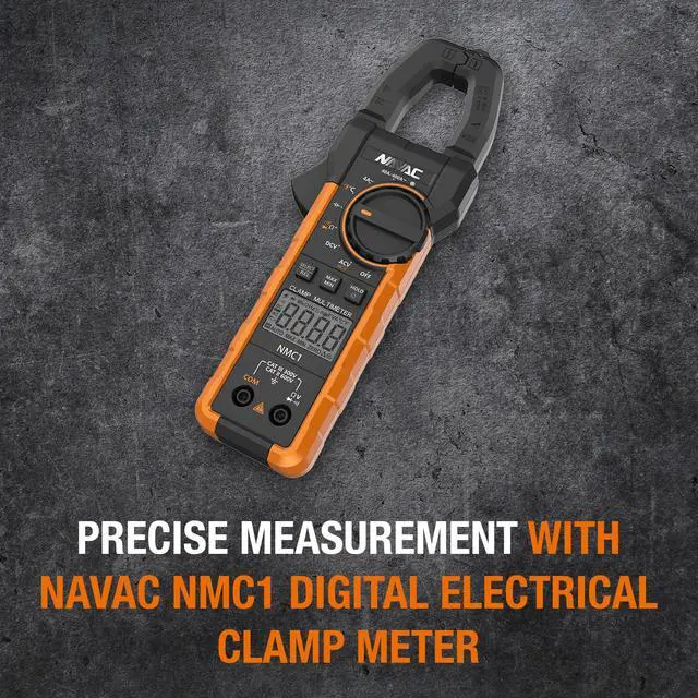Alt view image 2 of 6 - NMC1 Digital Clamp Meter - HVAC Multimeter Clamp - Backlit Display - Adjustable Large Jaw - High Precision Chip - Compact Design