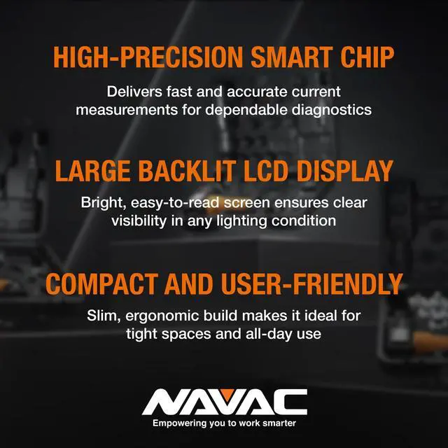 Alt view image 5 of 6 - NMC1 Digital Clamp Meter - HVAC Multimeter Clamp - Backlit Display - Adjustable Large Jaw - High Precision Chip - Compact Design