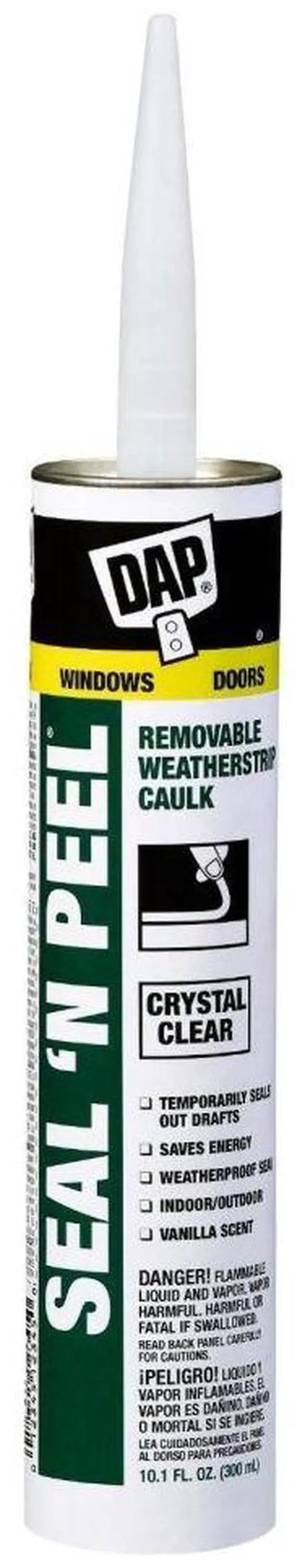 Main image of 18354 Seal 'N Peel Removable Clear Caulk, 10.1-Ounce 12pk