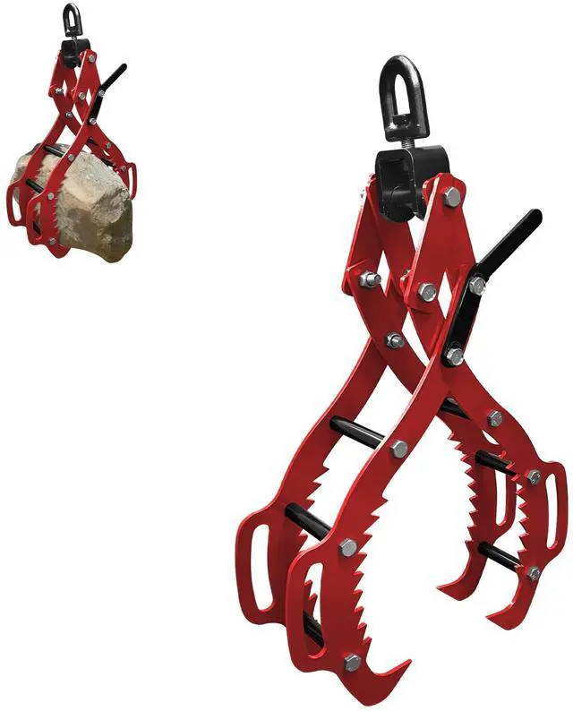 Main image of 32" Log Lifting Tongs for Tractor, 4 Claw Eagle Claws Grapple, Swivel Steel Log Tongs Timber Claw Hook, Heavy Duty Log Skidding Tongs 4400 lbs Lifting Capacity for ATVs, Trucks, Skidder, Forklifts