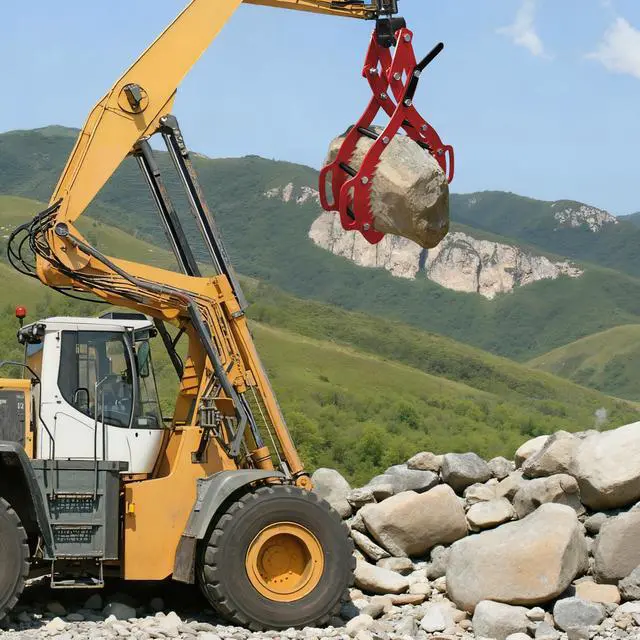 Alt view image 2 of 6 - 32" Log Lifting Tongs for Tractor, 4 Claw Eagle Claws Grapple, Swivel Steel Log Tongs Timber Claw Hook, Heavy Duty Log Skidding Tongs 4400 lbs Lifting Capacity for ATVs, Trucks, Skidder, Forklifts