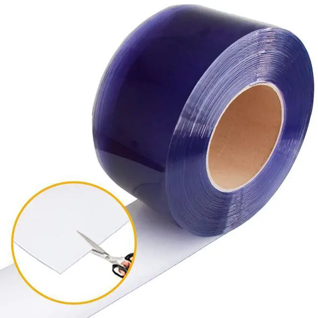 Alt view image 3 of 5 - Standard Clear PVC Smooth Curtain Strip Door Bulk Roll, 101' Length x 8" Width x 0.08" Thick