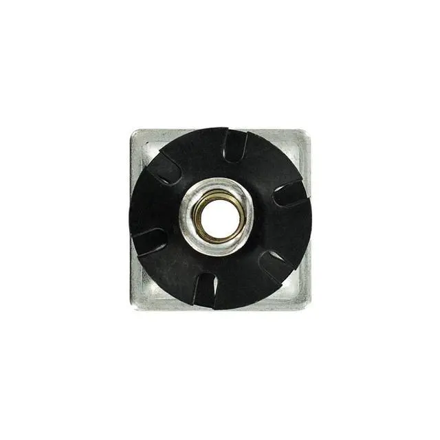 Alt view image 4 of 6 - Industries Double Star Threaded Caster Insert | Heat Treated Steel | Fits 1-1/4 Inch Square 16-18 Gauge Tube | Thread: 3/8-16 | 100 Pack