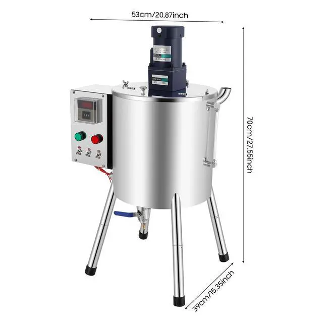 Alt view image 2 of 6 - Heating Mixing Filling Machine,30L Paste Liquid Filling Machine Stainless Steel Stirring Tank Cream Liquid Filler Machine Paste Filler Lipstick Candle Heat Filler for Lipstick Shoe Polish Wax (15L)