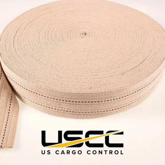 Alt view image 2 of 6 - Cotton Strapping for Use As Soft Tie Down Strapping for Cotton Webbing Straps - 2 Inch Wide By 100 Foot Long Roll, 2 Pack