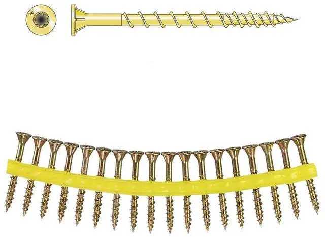Main image of WSV212S Strong-Drive WSV SUBFLOOR Screw (Collated) #9 x 2-1/2 in. T25, Yellow-Zinc (1500-Qty)