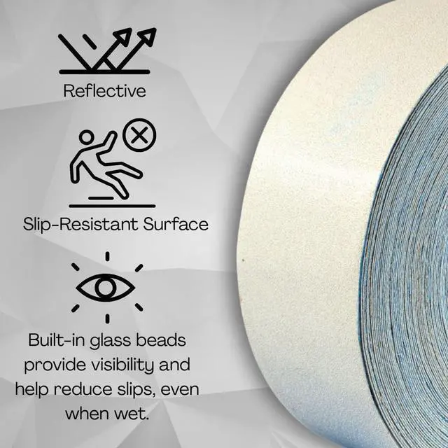 Alt view image 3 of 6 - DuraMark White Outdoor Pavement Marking Tape, Flexible Polymer Rubber Base for Asphalt & Concrete Surfaces (4 Inch x 150 Feet)