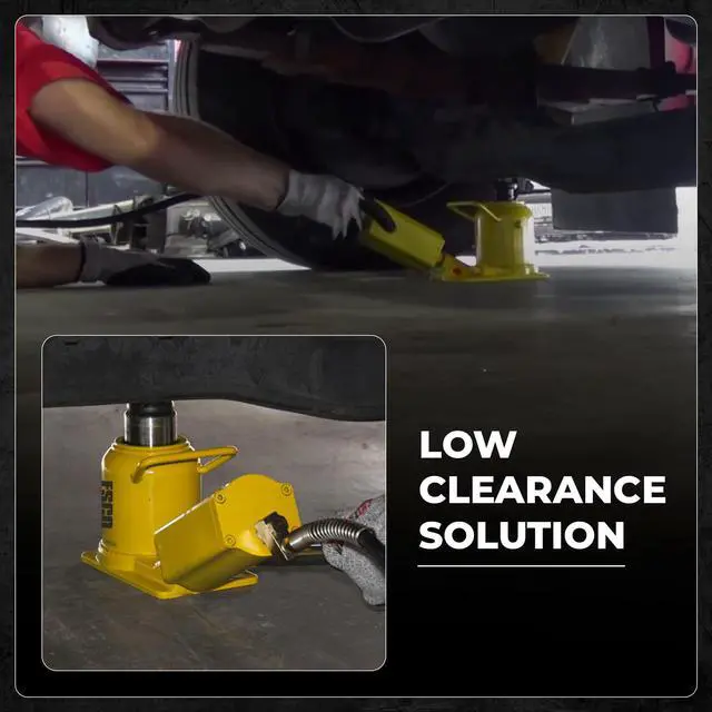 Alt view image 4 of 6 - 10399 Yellow Jackit Air Hydraulic Bottle Jack, 20 Ton Capacity, 10.25 Inch Height 14 Inches Height