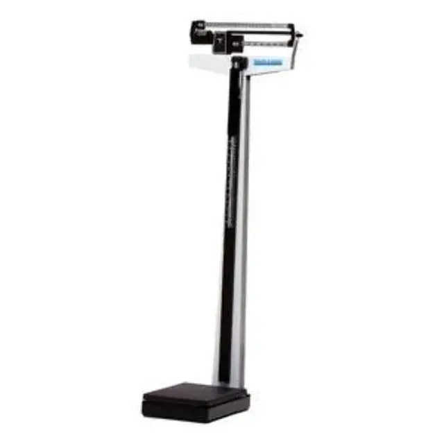 Alt view image 2 of 3 - Dual-Reading Beam Scale - 390 lb / 180 kg Maximum Weight Capacity - 84" Maximum Height Measurement - Black, Silver