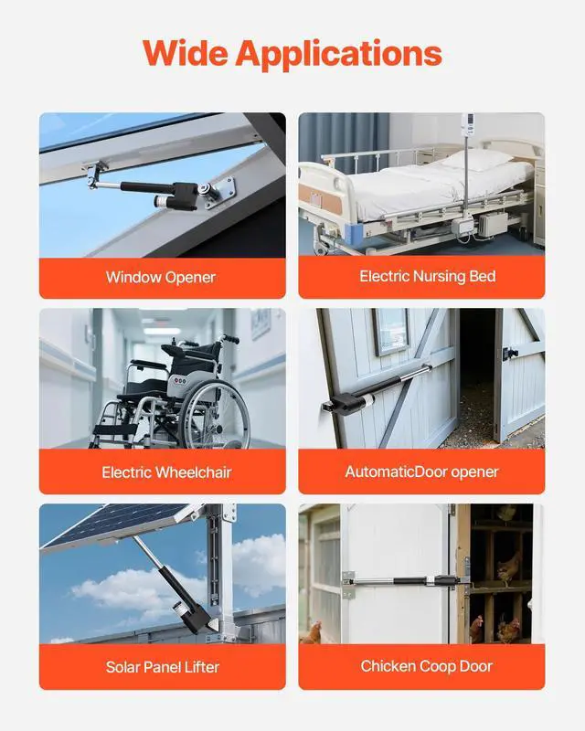 Alt view image 6 of 6 - 12V Linear Actuator, 7.87 Inch Ultra Heavy-Duty 2023lbs/9000N Linear Motion Actuator, IP65 Waterproof 0.2"/s with Mounting Brackets for Industrial Machinery Vessels, Heavy Lifting Systems