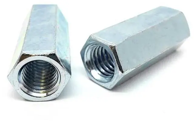 Main image of (75 Pieces) 5/8"-18 X 2-1/8" Steel Coupling Nuts Zinc