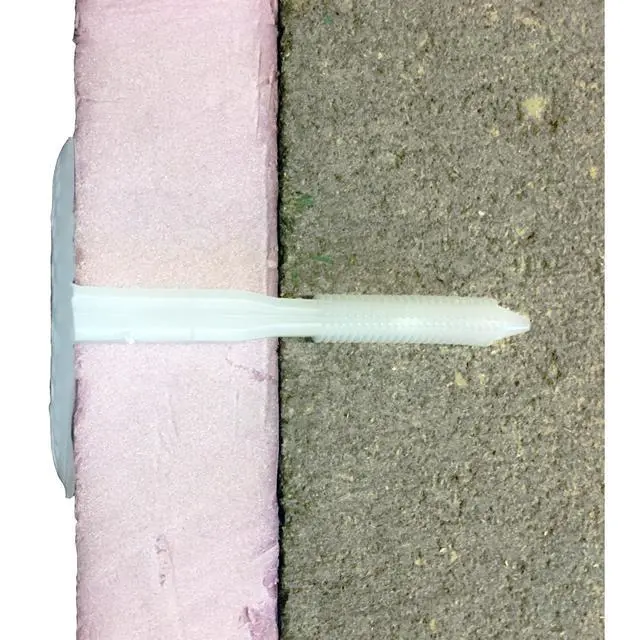 Alt view image 5 of 6 - TruFast 4.5" PMF Fastener (250 EA) White Plastic Heavy-Duty Insulation Anchors for Securing on Masonry, Brick, Concrete, and Stone Walls