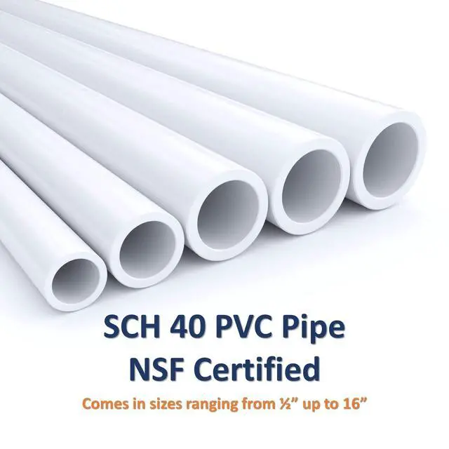 Alt view image 2 of 4 - 6" Schedule 40 PVC Pipe (Cut to Custom Lengths) (6" x 6')