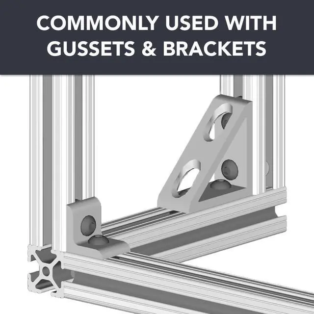 Alt view image 6 of 6 - 8020, 3276, 10 Series Steel 10-32 Centered Slide in Economy T-Nuts Hardware Nuts for 10 Series Aluminum Extrusions (500 Pack)