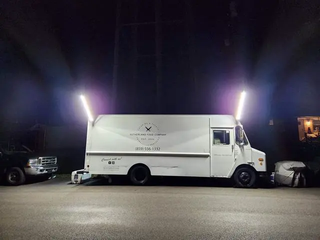 Alt view image 4 of 5 - Food Truck Service Area Light Dual 5 Foot Pole 20,000 Lumens