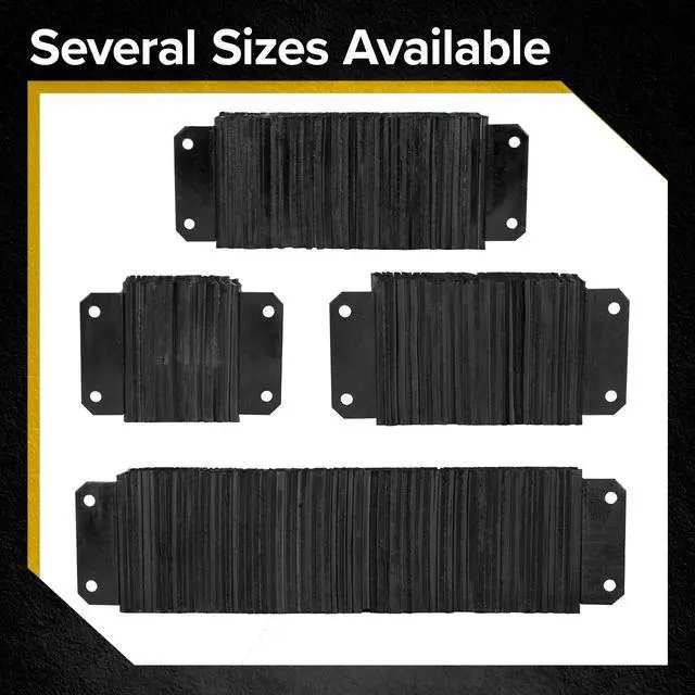 Alt view image 6 of 6 - Rubber Dock Bumper, 24" x 10" x 6", for Loading Bay & Shipping Dock Protection, Laminated, Steel Mounting Bracket, 3/4" Mounting Holes