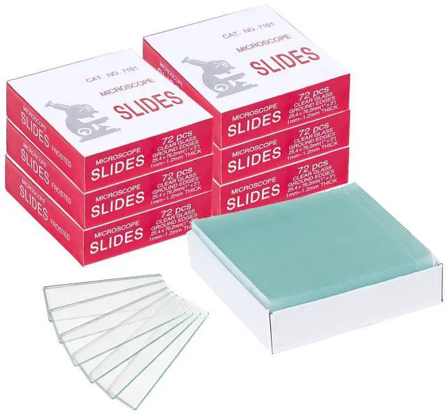 Main image of 50Pack 3600Pcs Microscope Slides, 75 x 25 mm Microscope Glass Slides, Clear Microscope Slides, Microscope Slides Blank, Pre-Cleaned Glass Slides for Classroom & Lab Use