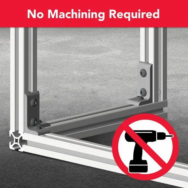 Alt view image 5 of 6 - 8020, 4176, 10 Series, Aluminum 3 Hole Inside Corner Bracket 90 Degree Angle Bracket for T Slot Extruded Aluminum Extrusion (Black Anodize, 25)