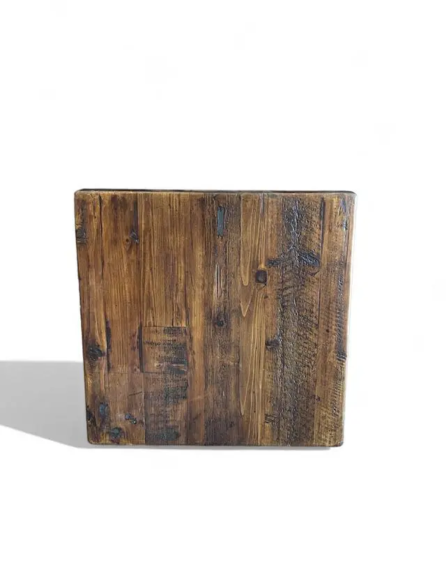 Main image of Rustic Reclaimed Wood Dining Table Top, Dark Brown Matte Finish, for Restaurants/Cafes/Home (30" x 42")
