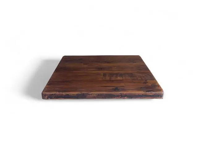 Alt view image 2 of 3 - Rustic Reclaimed Wood Dining Table Top, Dark Brown Matte Finish, for Restaurants/Cafes/Home (30" x 42")
