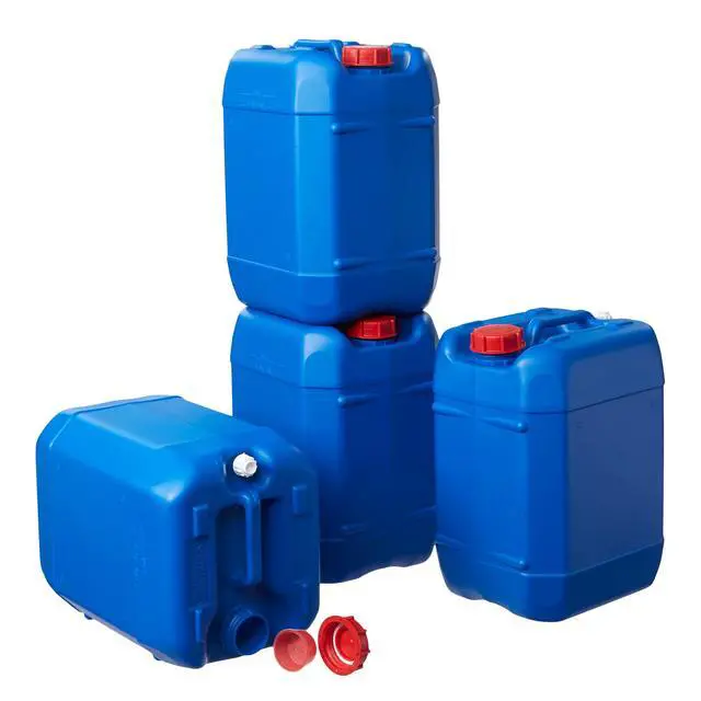 Alt view image 3 of 6 - Hudson Exchange 5 Gallon (20 Liter) Handled Container with Cap, HDPE, Blue, 4 Pack