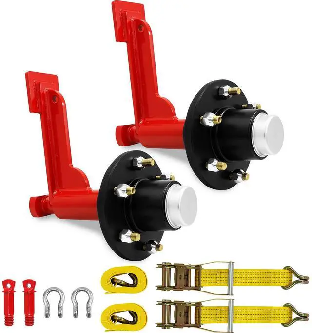 Main image of Shipping Container Wheel Kit, Ratchet Straps & Shackles,Shipping Container Accessories,6-Lug Wheels with Heavy-Duty Axles,Heavy-Duty Mobility for 20ft & 40ft Empty Containers