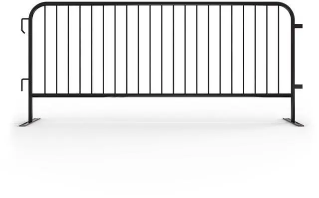 Main image of Barricade in a Box 2.0 - Heavy Duty Interlocking Steel Barricade, 8.5 Ft. (Black, Flat feet)