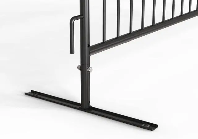 Alt view image 6 of 6 - Barricade in a Box 2.0 - Heavy Duty Interlocking Steel Barricade, 8.5 Ft. (Black, Flat feet)