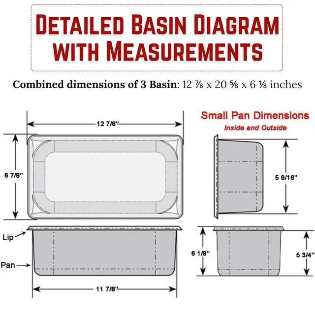Alt view image 4 of 6 - Standard 3-Compartment Drop-in Stainless Steel Concession Sink | Portable 3-basin sink with 12" faucet, bar drains, and basket strainers included. for food truck and concession stands