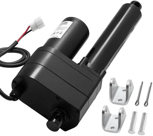 Main image of 12V Linear Actuator, 6 Inch Ultra Heavy-Duty 2023lbs/9000N Linear Motion Actuator, IP65 Waterproof 0.2"/s with Mounting Brackets for Industrial Machinery Vessels, Heavy Lifting Systems
