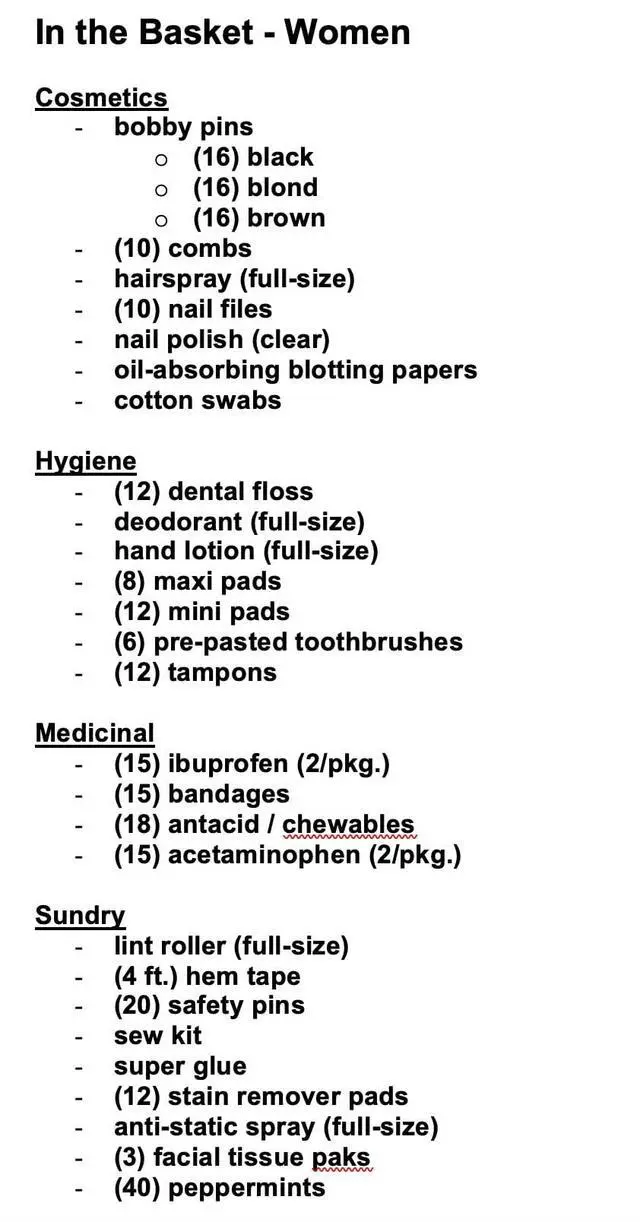 Alt view image 2 of 2 - Restroom Amenity Basket - Women - more than 50 guests