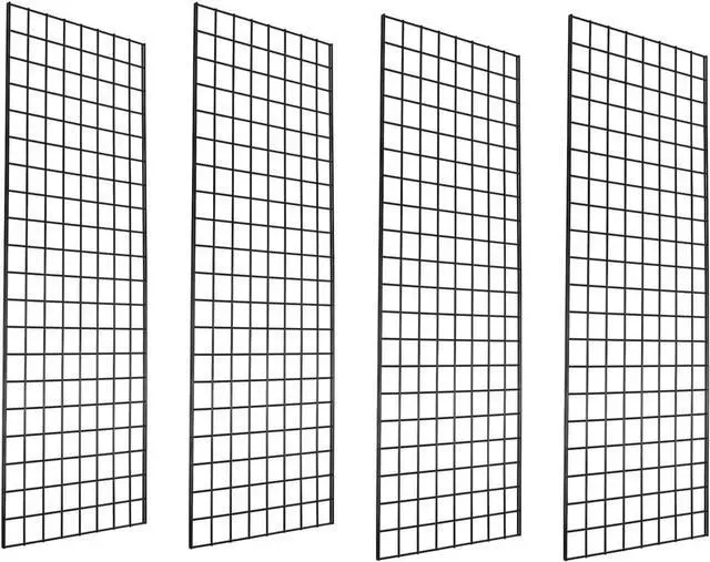 Main image of Commercial Grade Gridwall Panels 2 Width x 6 Height, Pack of 4 (Black Finish)
