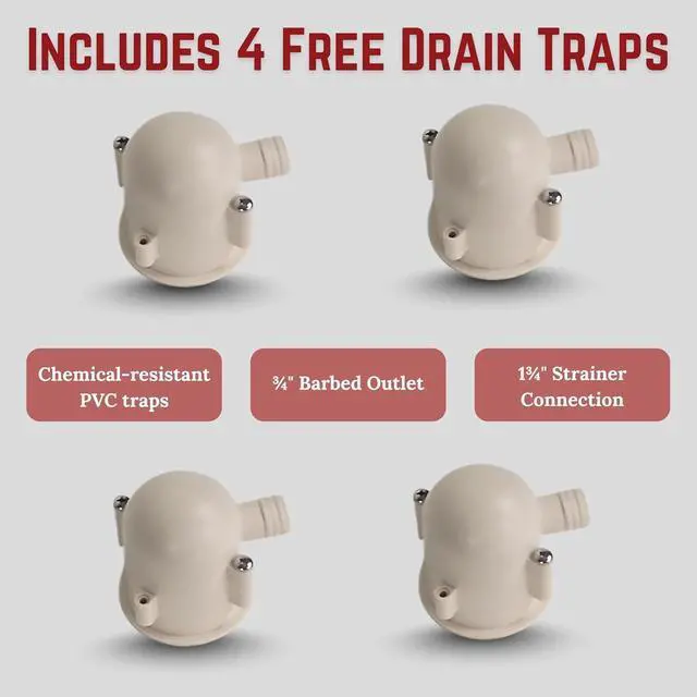 Alt view image 3 of 6 - 4-Compartment DropIn Stainless Steel Concession Sink,Thicker 22-Gauge 18/8 | NSF Certified Includes 4 Bar Drains & Free Drain Traps Portable Hand-Washing Station for Food Trucks & Trailers