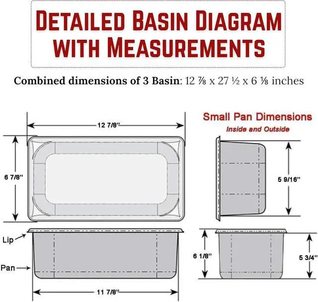 Alt view image 5 of 6 - 4-Compartment DropIn Stainless Steel Concession Sink,Thicker 22-Gauge 18/8 | NSF Certified Includes 4 Bar Drains & Free Drain Traps Portable Hand-Washing Station for Food Trucks & Trailers