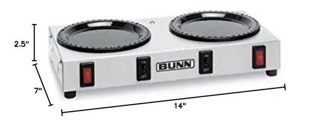 Alt view image 2 of 2 - BUNWX2 Two Station Warmer Plate, 130 W, Stainless Steel
