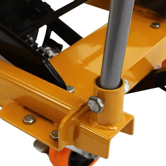 Alt view image 3 of 6 - 330LBS Hydraulic Lift Table Cart, Lifting Height Hydraulic Material Lift Pallet Truck with 4 Locking Wheels for Material Handling and Transportation