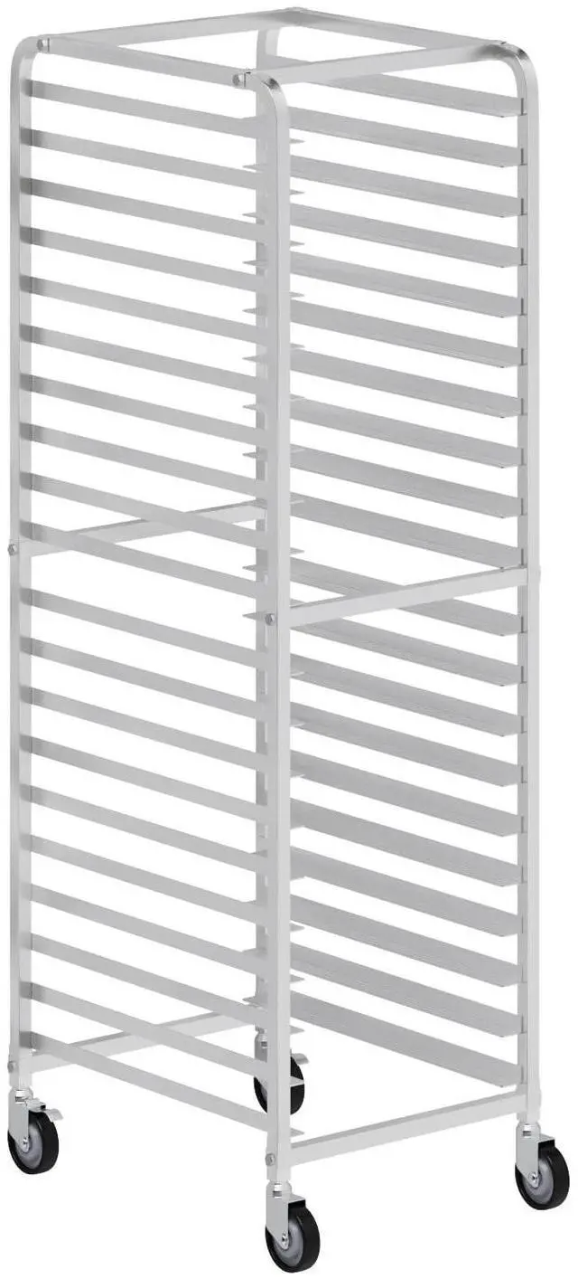 Main image of 20-Tier Aluminum Sheet Pan Rack Holds 20 Full Size (18" x 26") Pans, Commercial Bun Pan Rack with Brake Casters NSF Certified