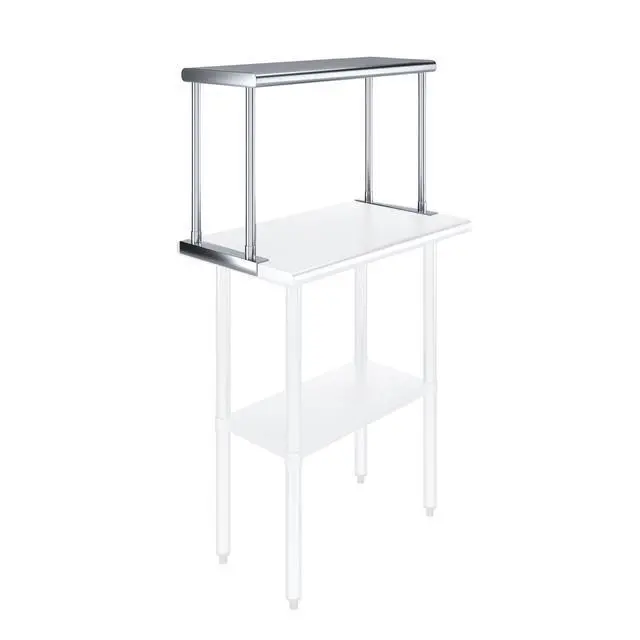 Alt view image 5 of 6 - Stainless Steel Single Overshelf for 36" Long Prep Table. 12" Wide x 36" Long x 18" High