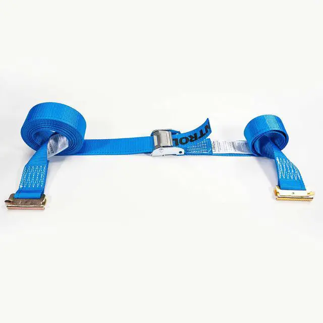 Alt view image 2 of 6 - E-Track Cam Buckle Straps (10-Pack), 2 Inch x 20 Foot E Track Straps with Cam Buckle and Spring E-Fittings, 2,500 LBS Break Strength, Easy-to-Use Tiedowns in Vans and Trailers