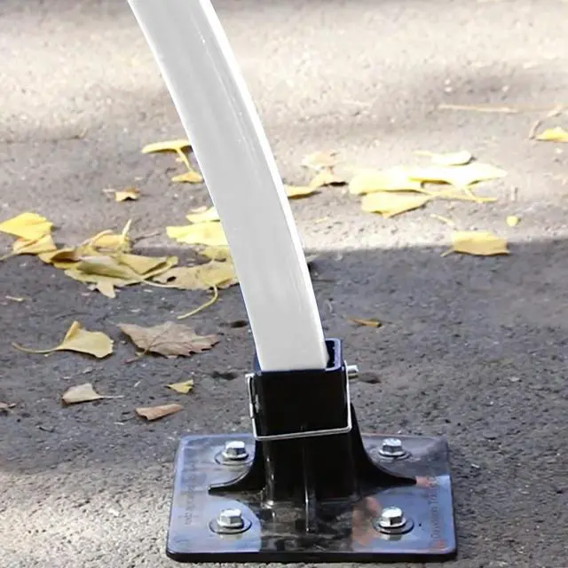 Alt view image 4 of 6 - "Flexible Square Sign Post with Black Base" - 8 Feet Post with Pre- Drilled Holes, White, Made in USA