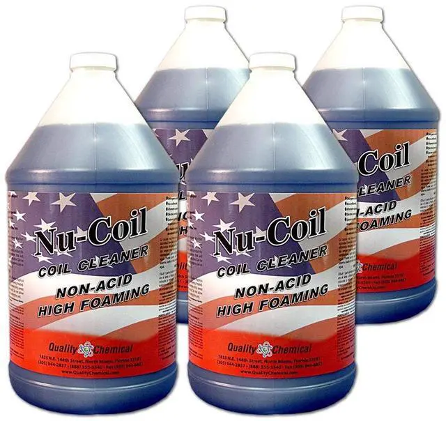 Main image of Nu-Coil Professional Grade Concentrated/Air Conditioner Alkaline Condenser Coil Cleaner for AC Unit/AC Coil Cleaner 4 Gallon Case