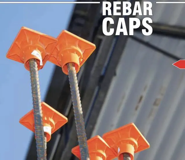 Alt view image 2 of 4 - Construction Rebar Impalement Protective Safety Cap - OSHA Approved #3-#11 Rebar Type S - OSHA Square - (10M-25M) (OSHA Approved Cap, 25)
