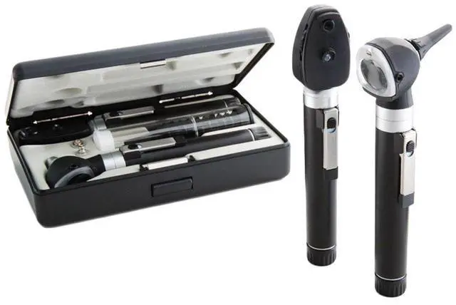 Main image of Otoscope/Ophthalmoscope Diagnostic Set, Pocket Size, Xenon Lamp, 2.5V, Hard Case, Diagnostix 5110N, Black