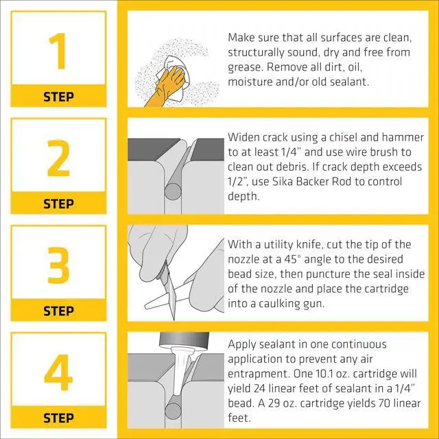 Alt view image 6 of 6 - flex Self Leveling Sealant, Gray, Polyurethane with an Accelerated Curing Capacity for Sealing Horizontal Expansion Joints in Concrete, 29 fl. oz Cartridge, 12 Pack