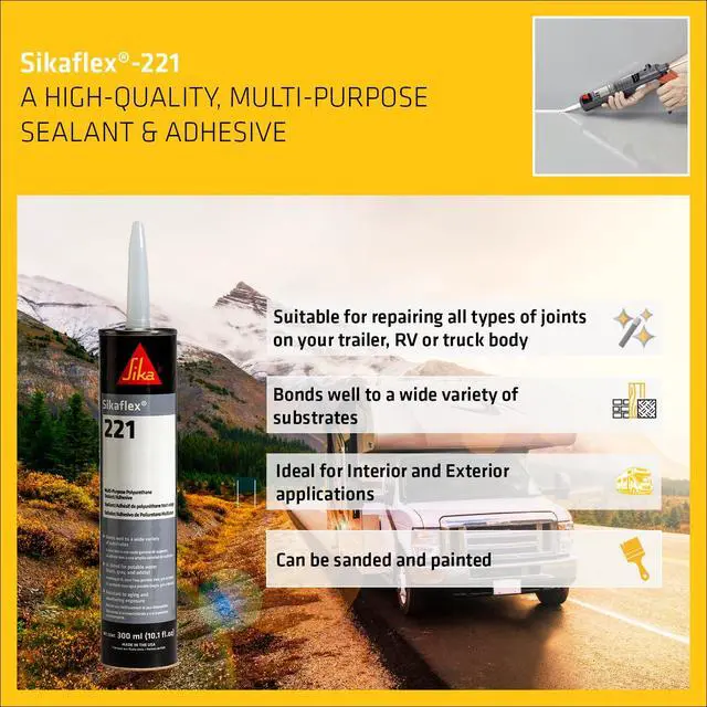 Alt view image 3 of 6 - flex-221, Black, Multi-Purpose Polyurethane Sealant & Adhesive, Permanent Elastic Seal, Sandable/Paintable, NSF Approved for Drinking Water, 10.1 (Pack of 24)