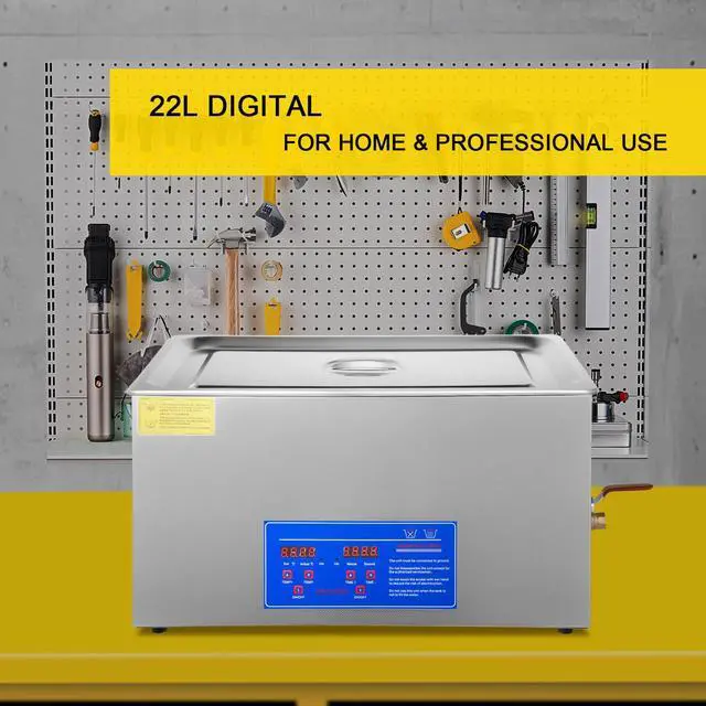 Alt view image 2 of 6 - 22L Industrial Sonic Cleaner with Digital Timer&Heater 40kHz Professional Sonic Cleaner 110V with Excellent Cleaning Effect for Wrench Tools Industrial Parts Mental Apparatus